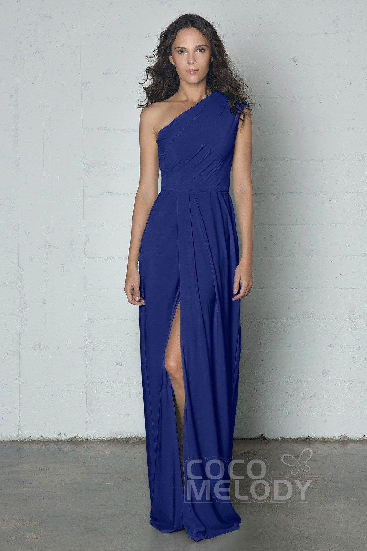 Sheath-Column Floor Length Knitted Fabric Dress COZF17010 - COCOMELODY