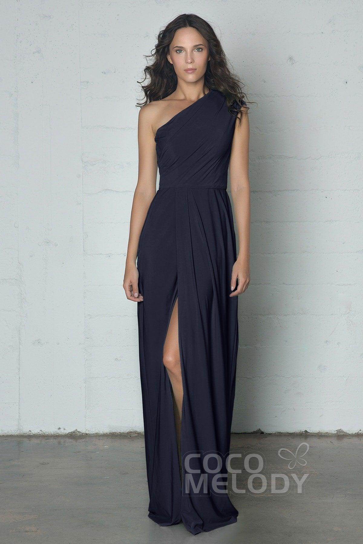 Sheath-Column Floor Length Knitted Fabric Dress COZF17010 - COCOMELODY