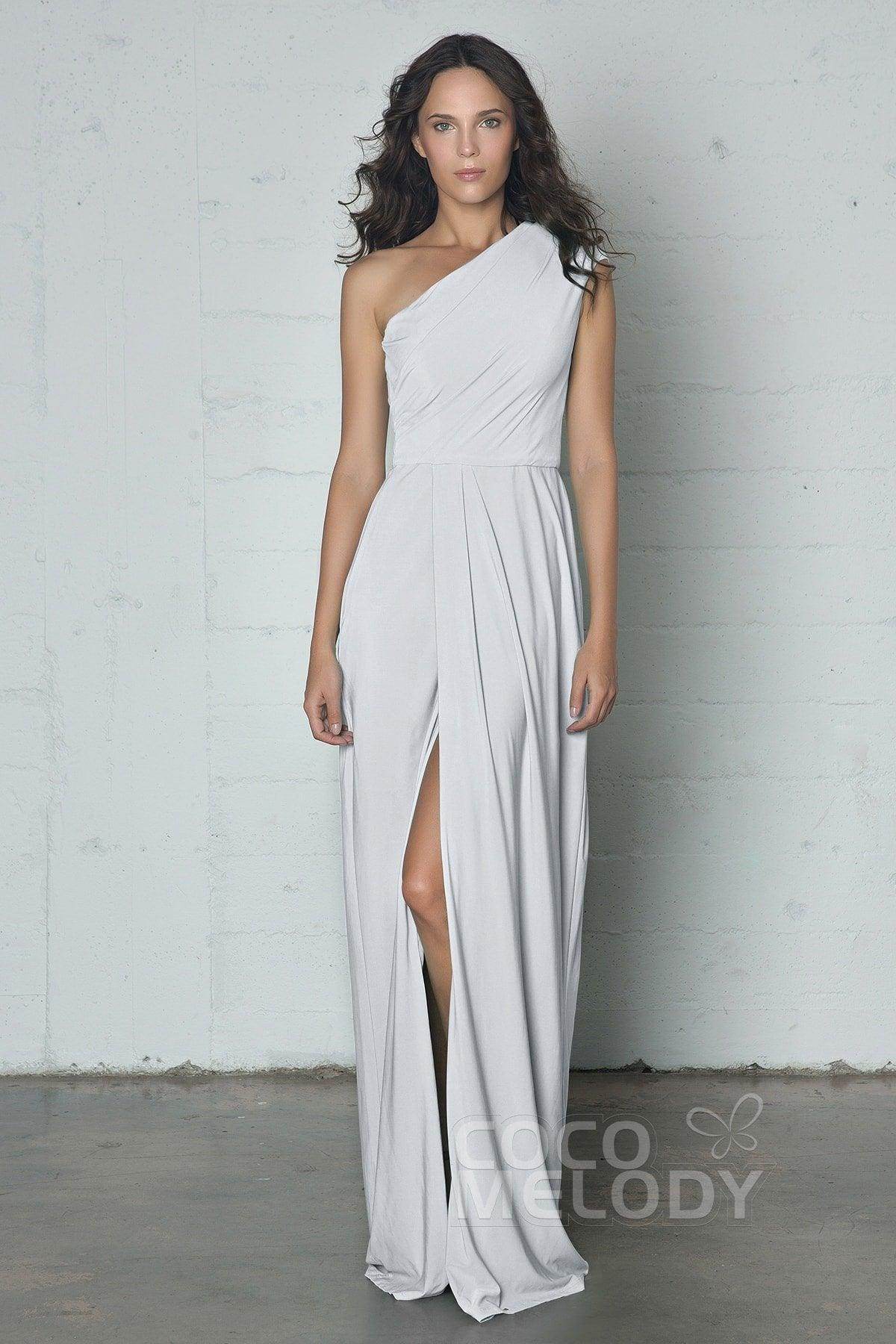 Sheath-Column Floor Length Knitted Fabric Dress COZF17010 - COCOMELODY