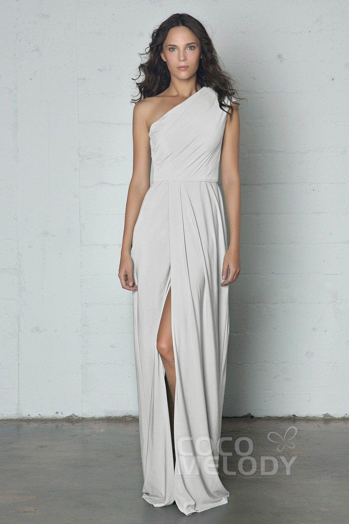 Sheath-Column Floor Length Knitted Fabric Dress COZF17010 - COCOMELODY