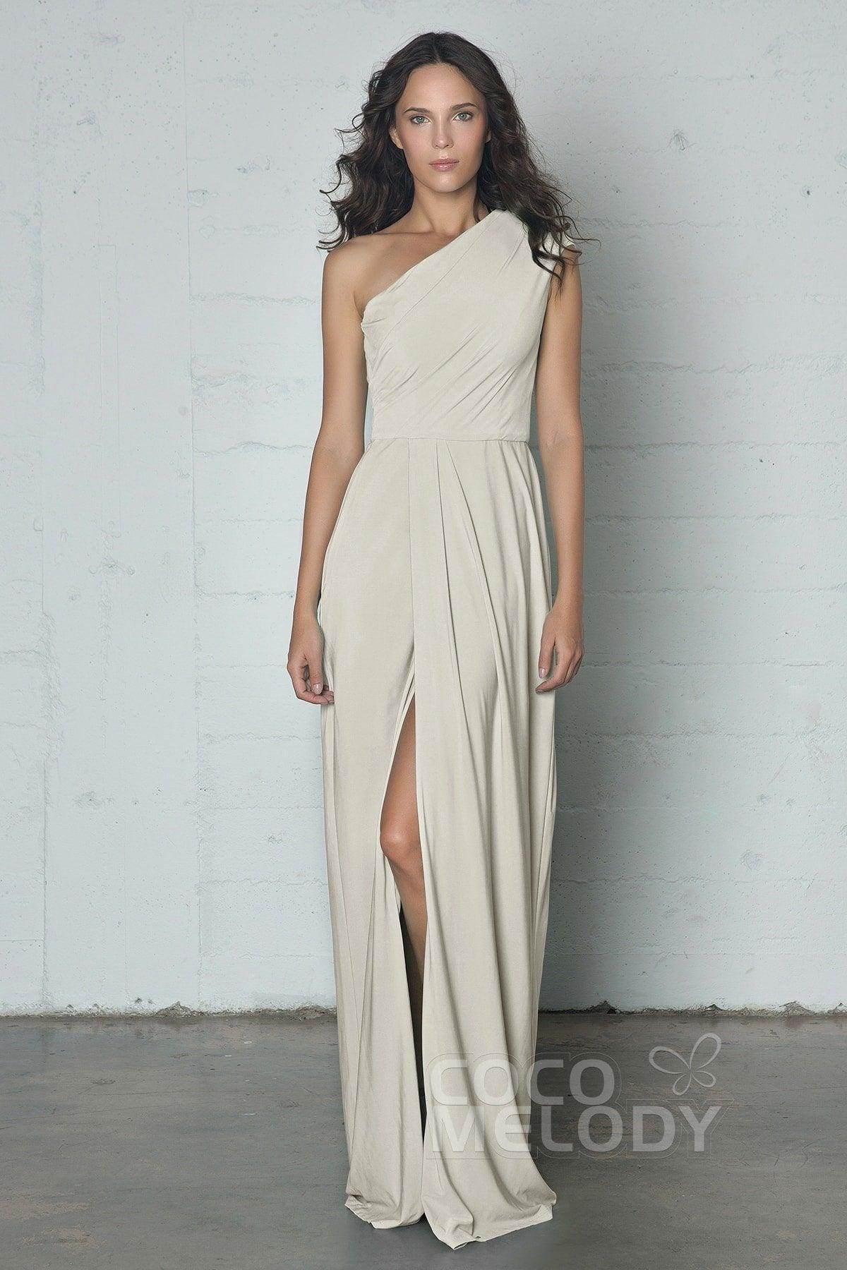 Sheath-Column Floor Length Knitted Fabric Dress COZF17010 - COCOMELODY