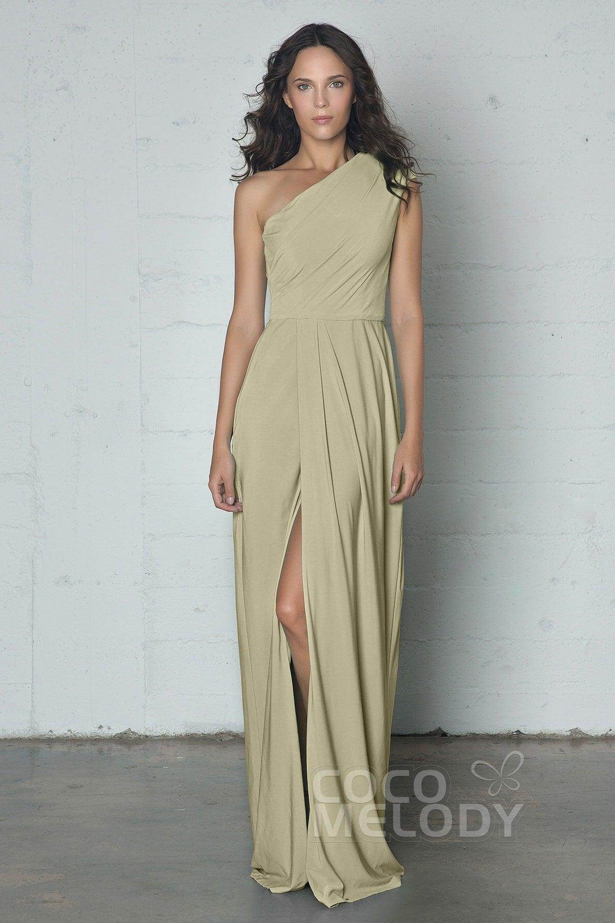 Sheath-Column Floor Length Knitted Fabric Dress COZF17010 - COCOMELODY