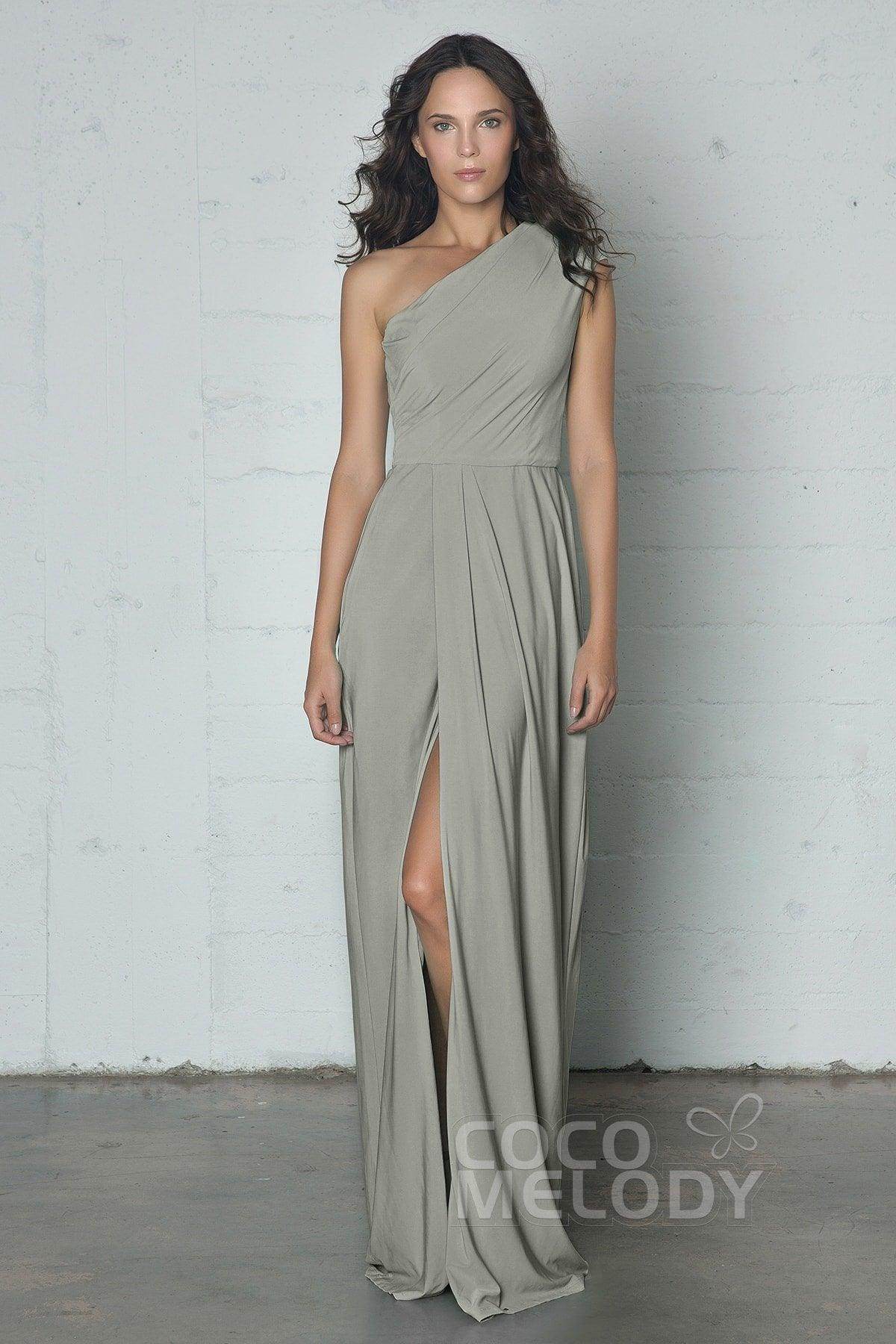 Sheath-Column Floor Length Knitted Fabric Dress COZF17010 - COCOMELODY