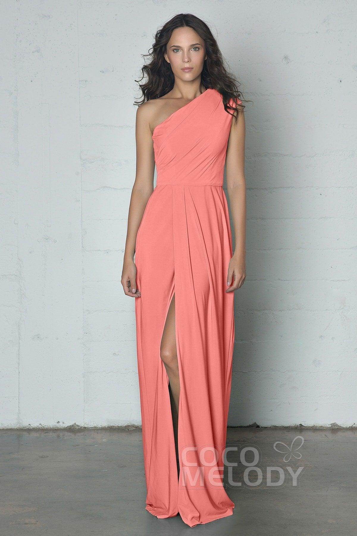 Sheath-Column Floor Length Knitted Fabric Dress COZF17010 - COCOMELODY