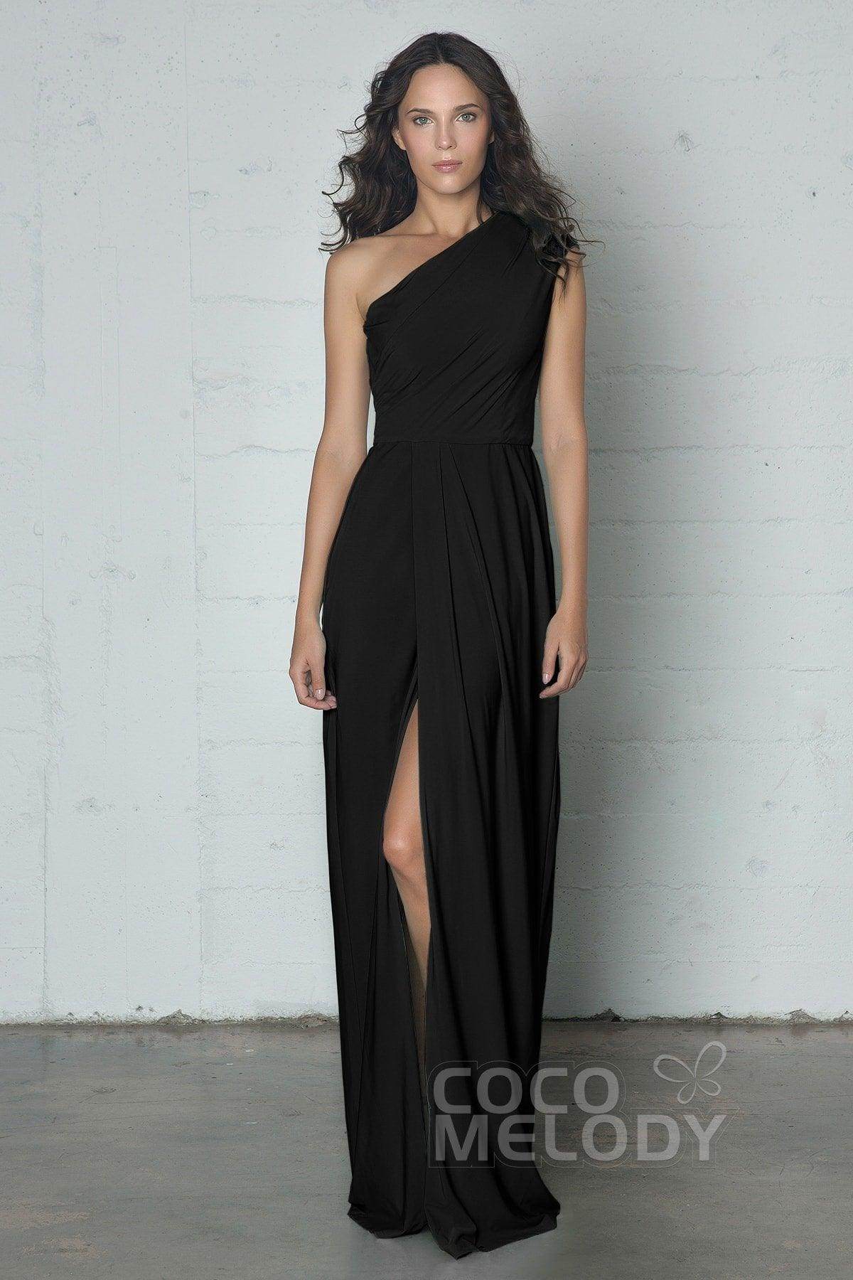 Sheath-Column Floor Length Knitted Fabric Dress COZF17010 - COCOMELODY