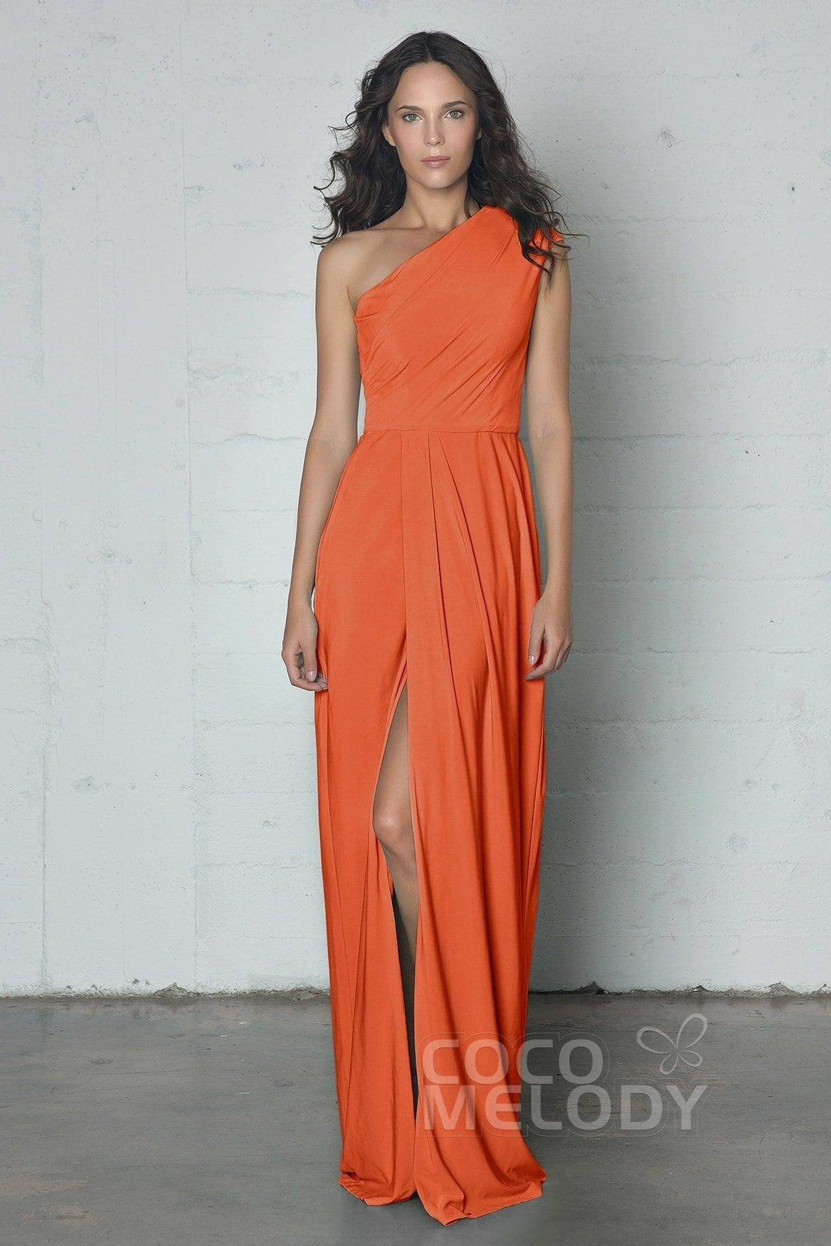 Sheath-Column Floor Length Knitted Fabric Dress COZF17010 - COCOMELODY