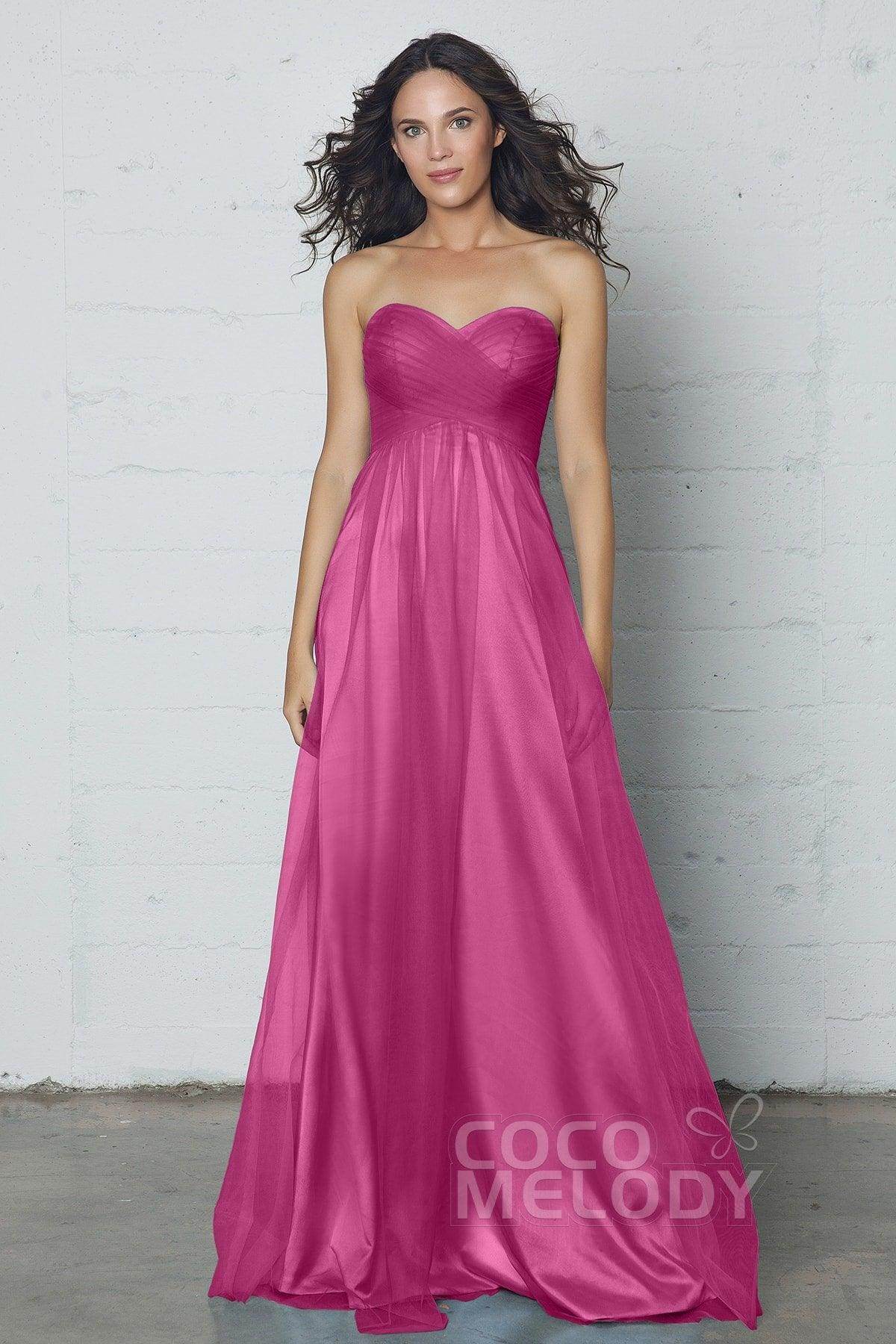Sheath-Column Floor Length Tulle Dress COZF17016 - COCOMELODY