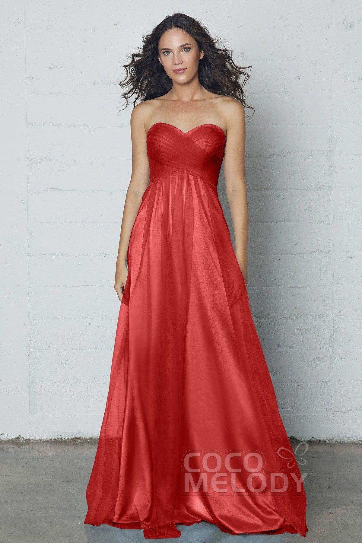 Sheath-Column Floor Length Tulle Dress COZF17016 - COCOMELODY