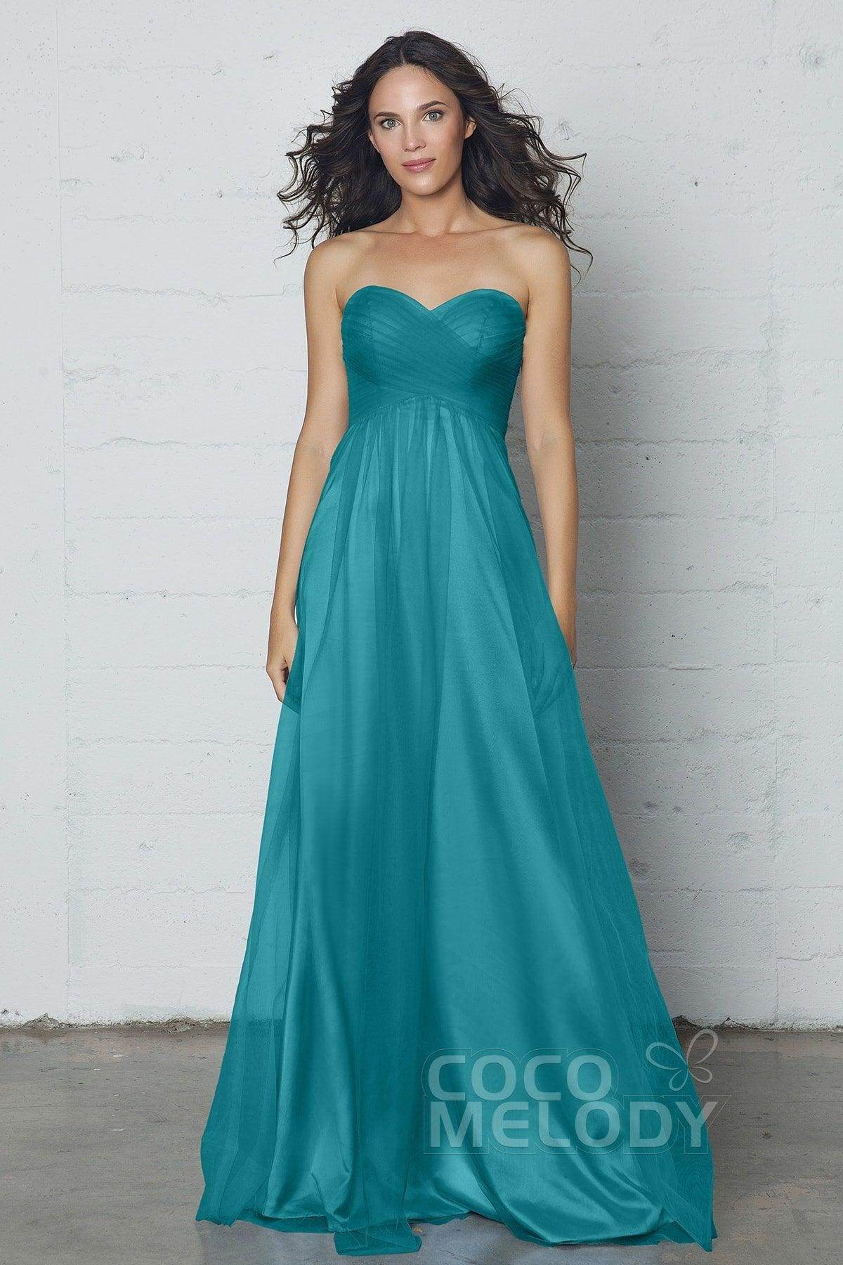 Sheath-Column Floor Length Tulle Dress COZF17016 - COCOMELODY