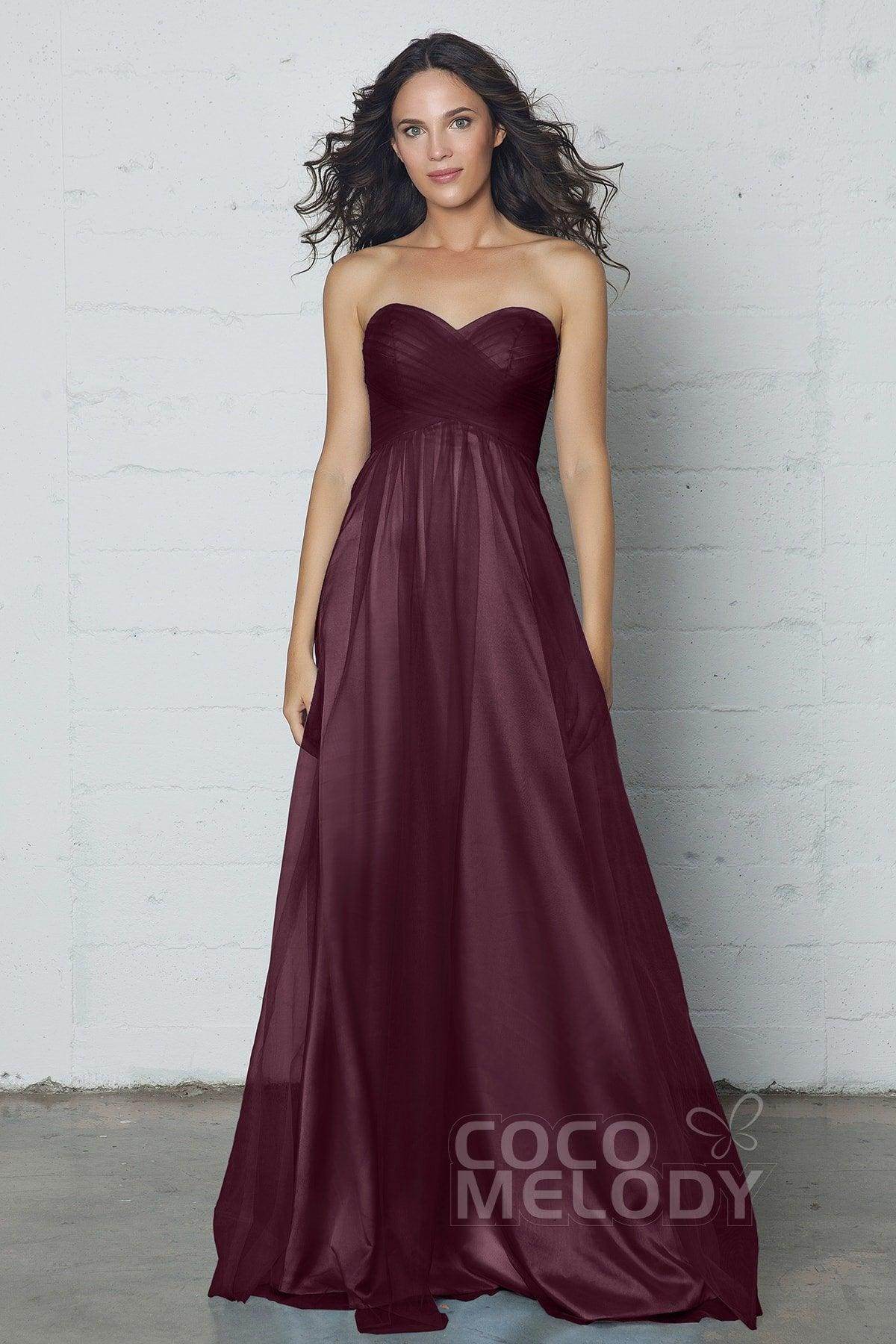 Sheath-Column Floor Length Tulle Dress COZF17016 - COCOMELODY