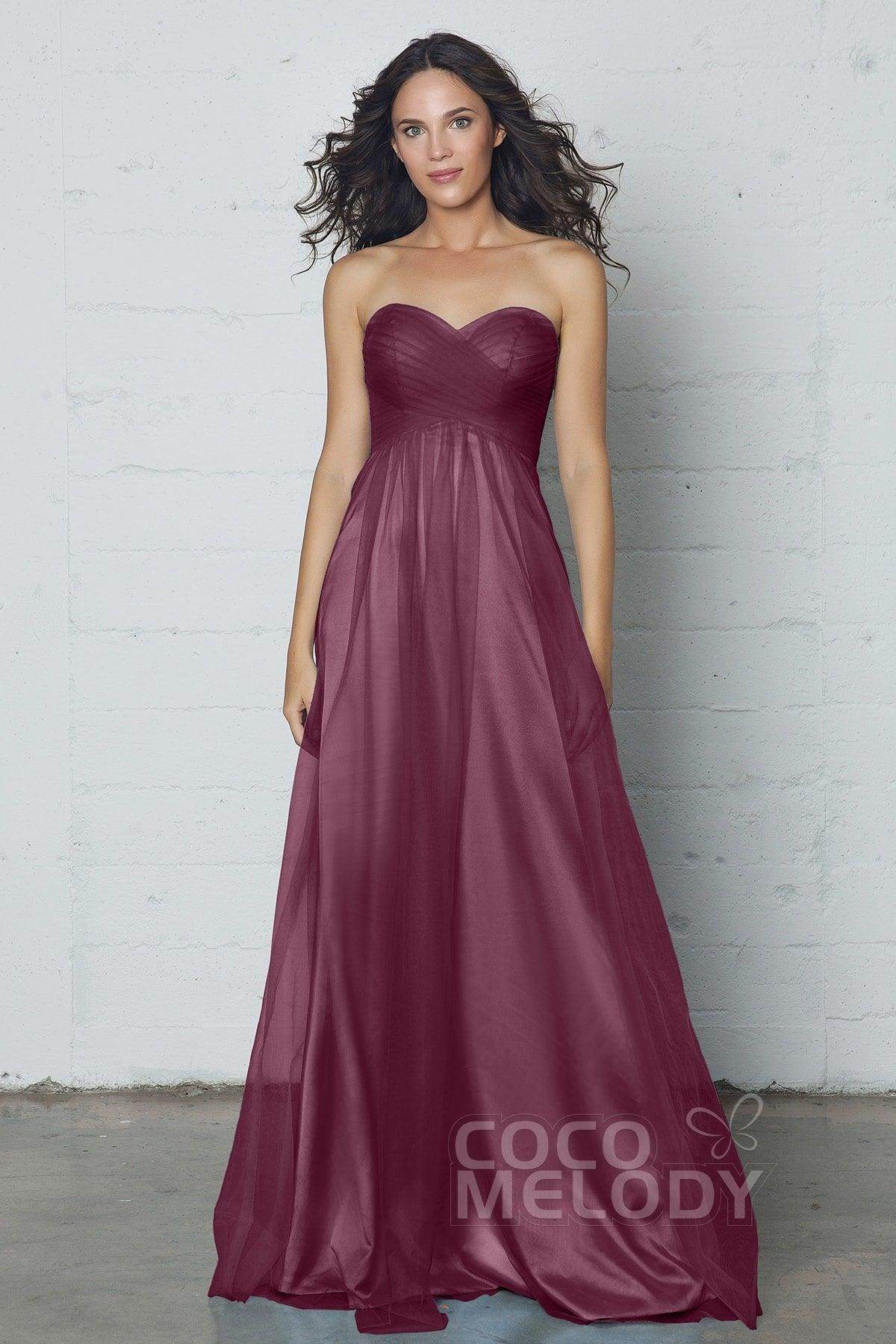 Sheath-Column Floor Length Tulle Dress COZF17016 - COCOMELODY