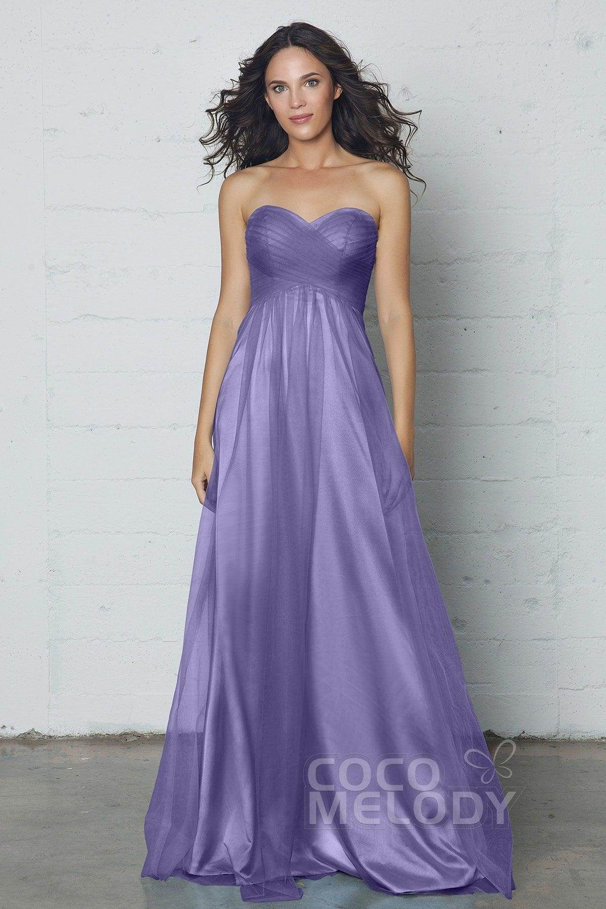 Sheath-Column Floor Length Tulle Dress COZF17016 - COCOMELODY