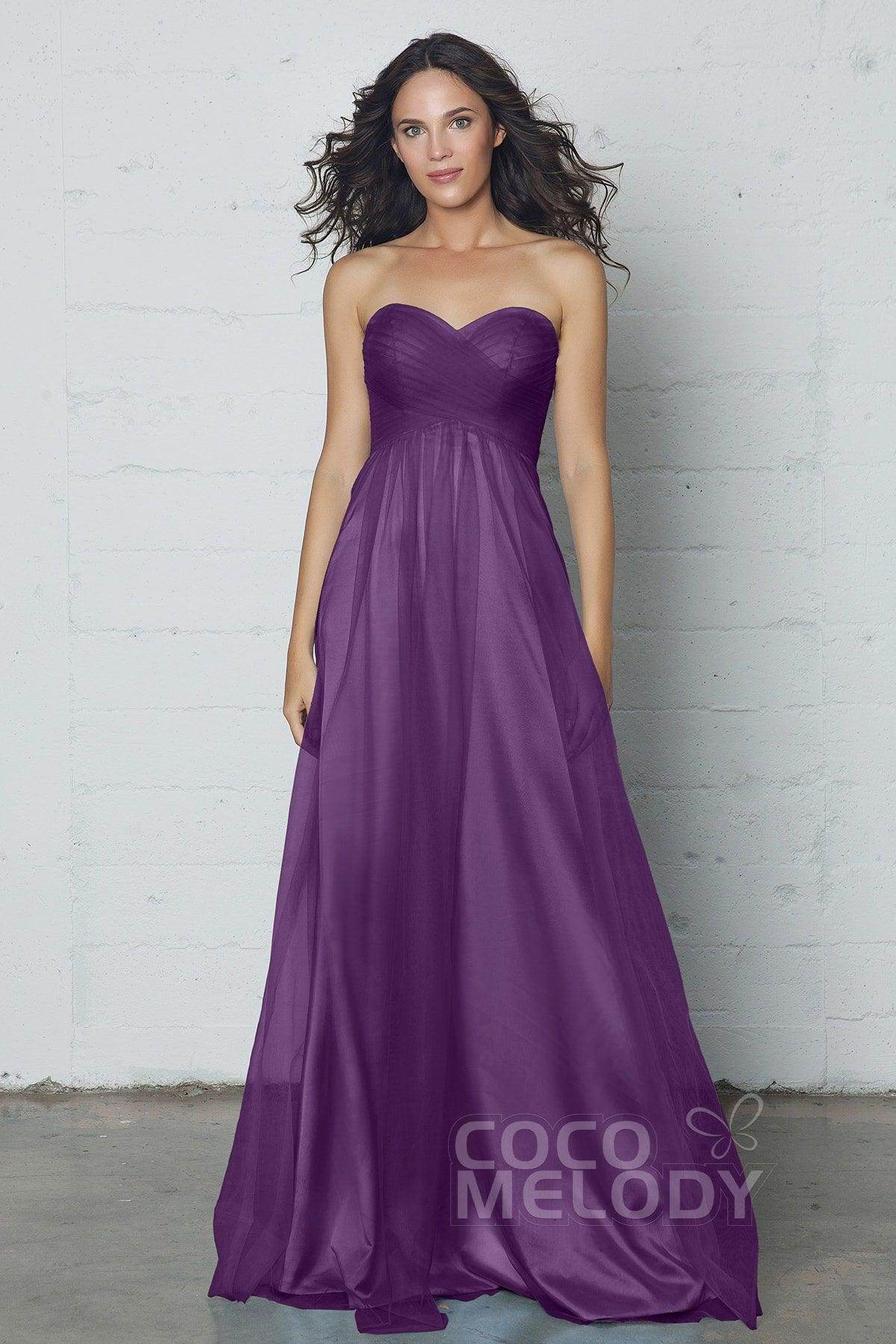 Sheath-Column Floor Length Tulle Dress COZF17016 - COCOMELODY