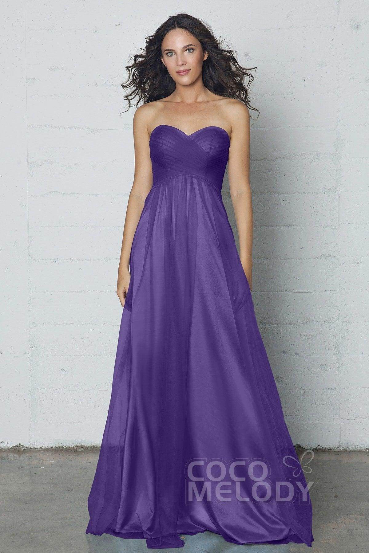 Sheath-Column Floor Length Tulle Dress COZF17016 - COCOMELODY