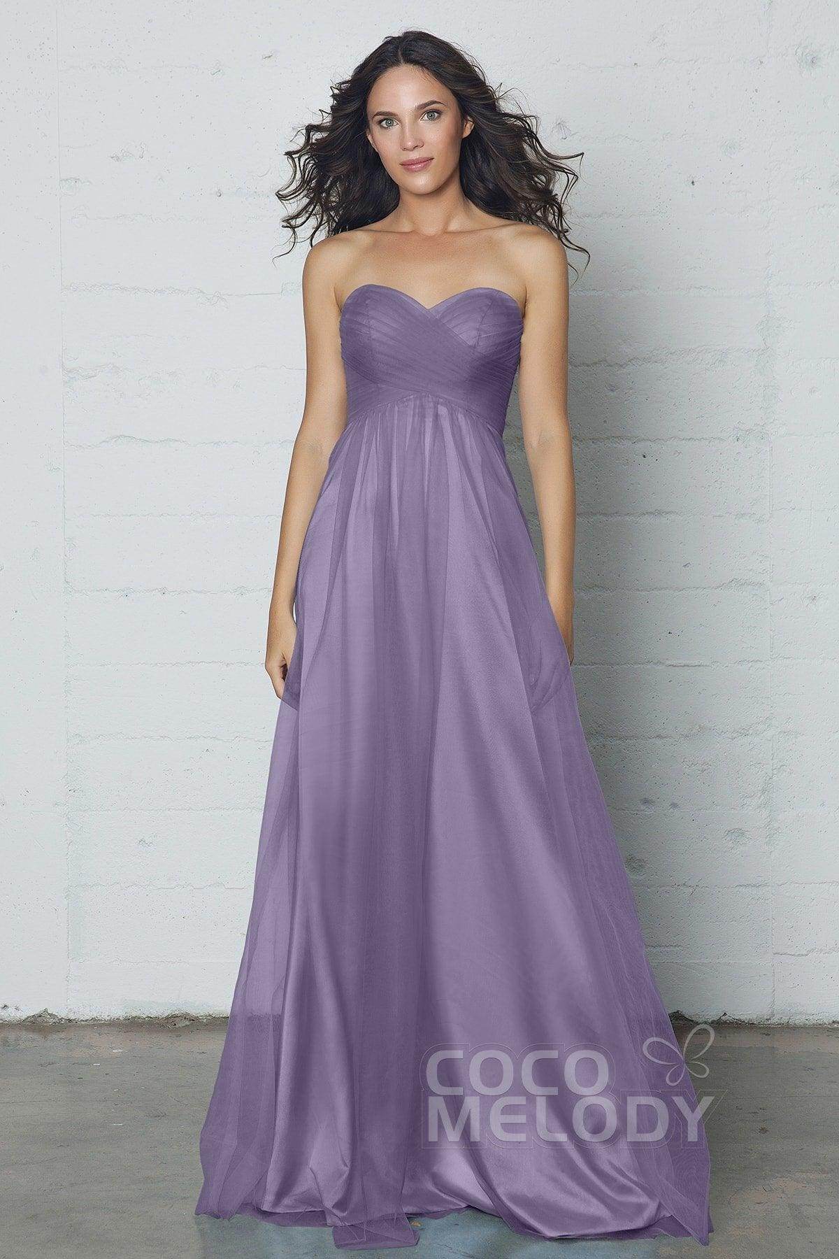 Sheath-Column Floor Length Tulle Dress COZF17016 - COCOMELODY