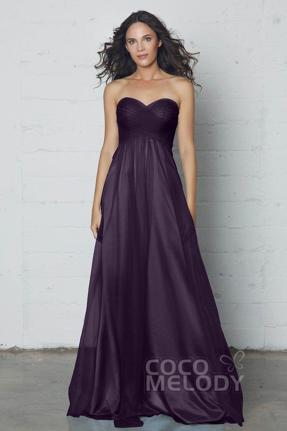 Sheath-Column Floor Length Tulle Dress COZF17016 - COCOMELODY