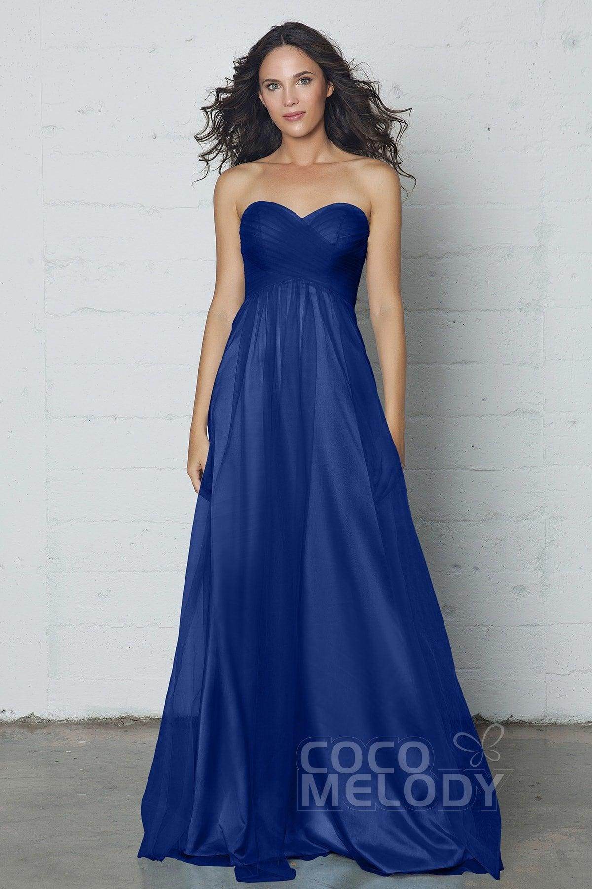 Sheath-Column Floor Length Tulle Dress COZF17016 - COCOMELODY