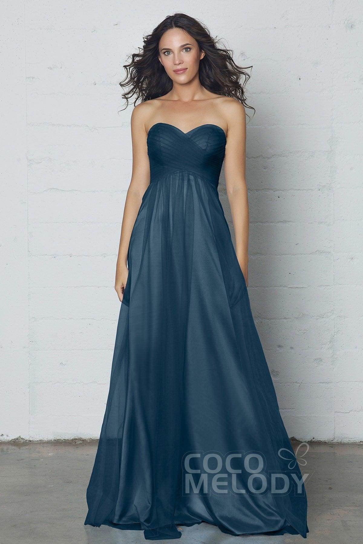 Sheath-Column Floor Length Tulle Dress COZF17016 - COCOMELODY