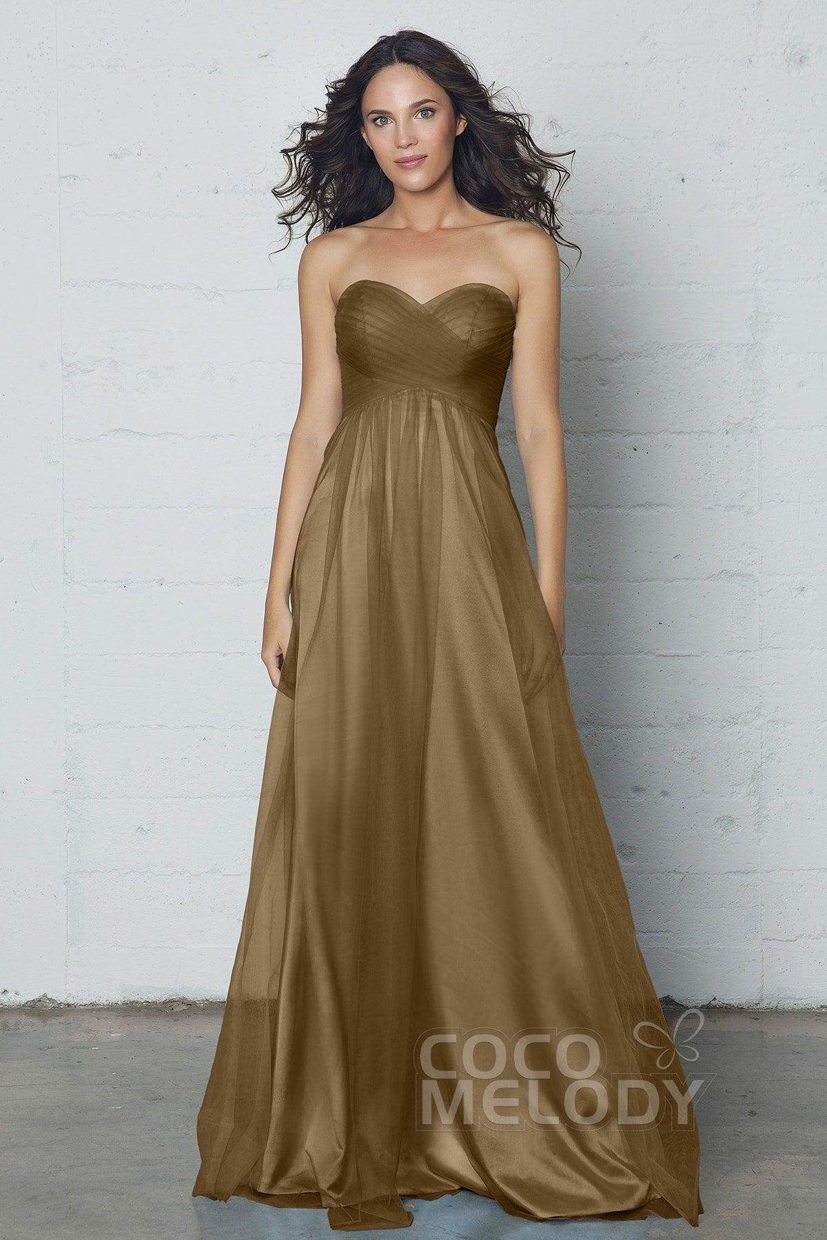 Sheath-Column Floor Length Tulle Dress COZF17016 - COCOMELODY