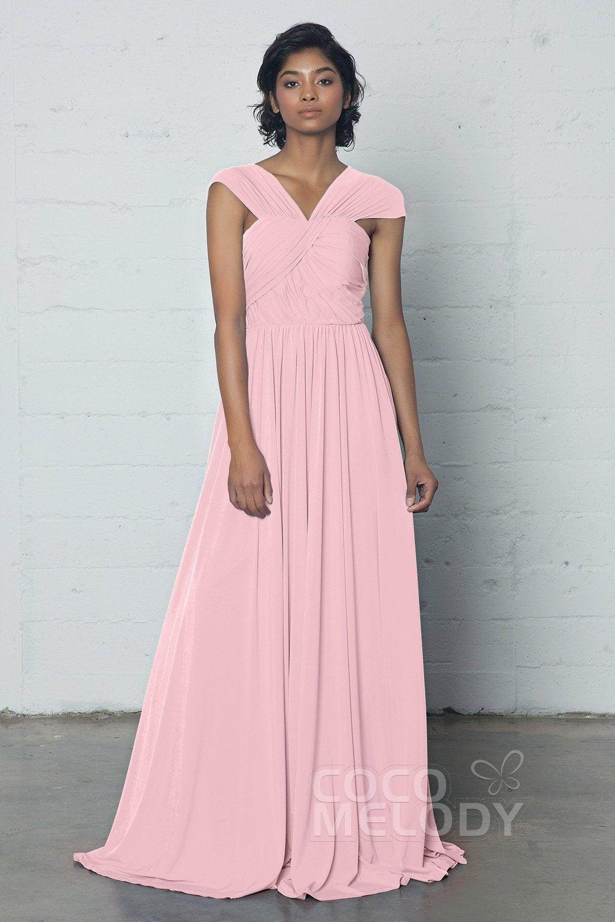 Sheath-Column Floor Length Knitted Fabric Dress COZF17017 - COCOMELODY