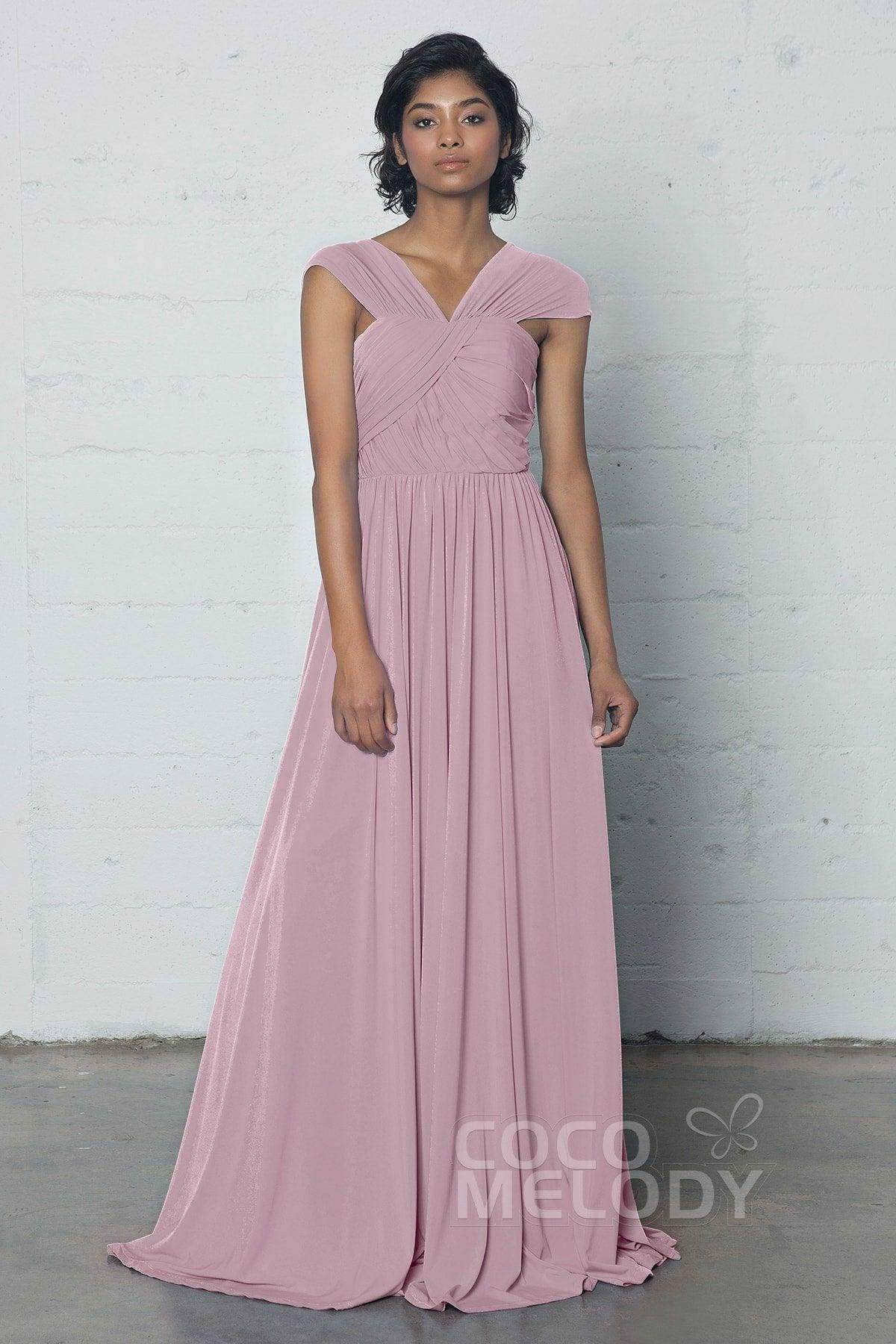 Sheath-Column Floor Length Knitted Fabric Dress COZF17017 - COCOMELODY
