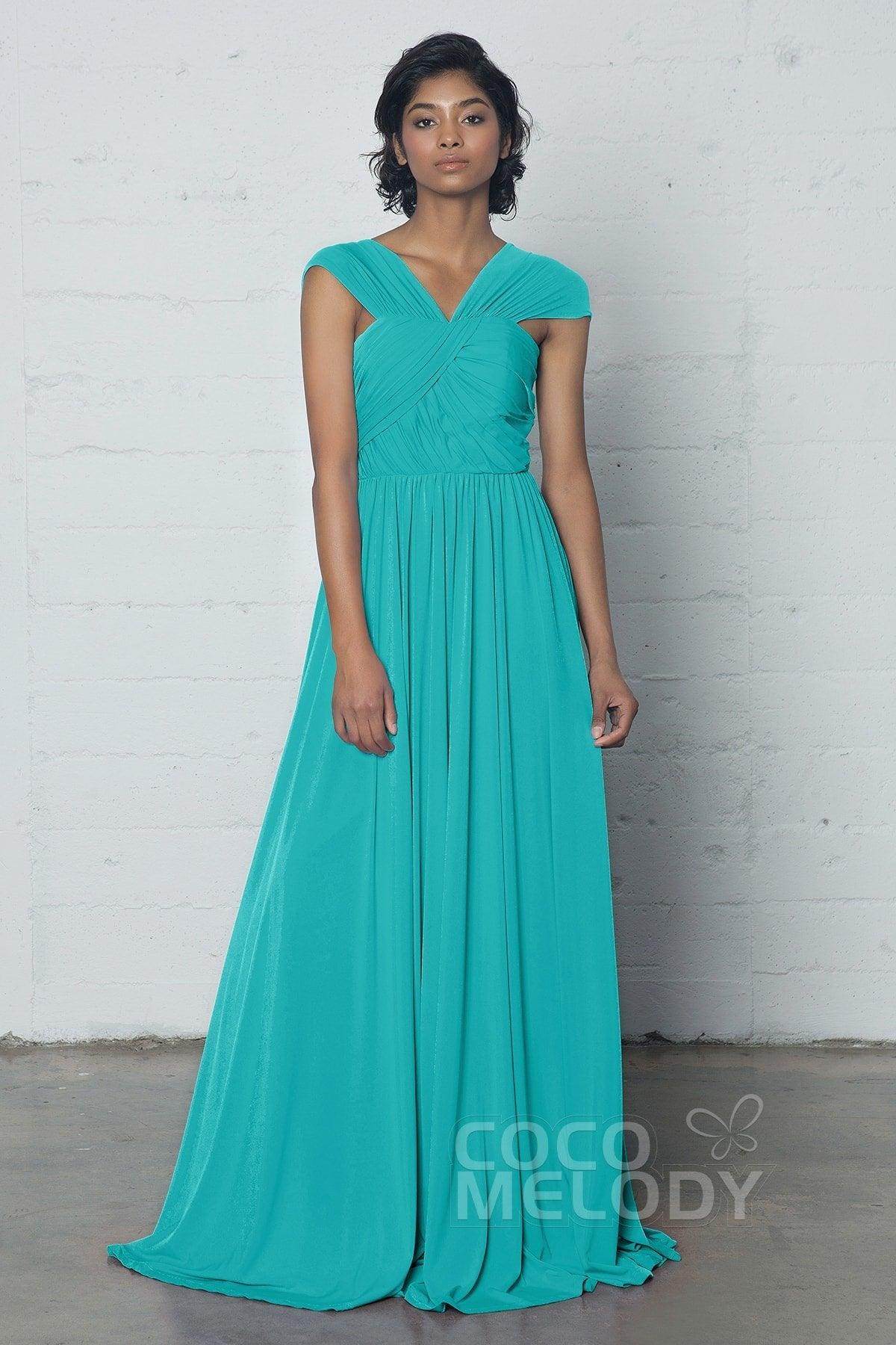 Sheath-Column Floor Length Knitted Fabric Dress COZF17017 - COCOMELODY