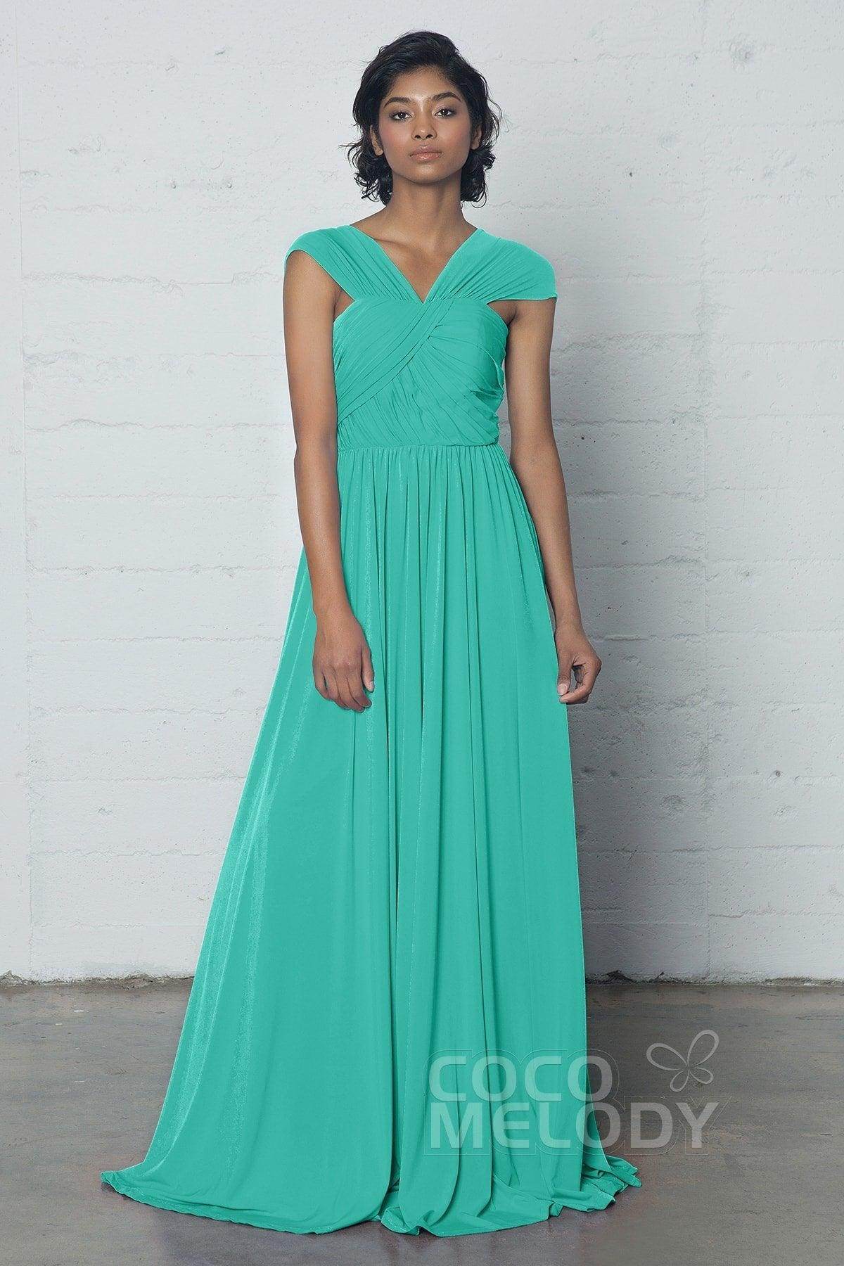 Sheath-Column Floor Length Knitted Fabric Dress COZF17017 - COCOMELODY