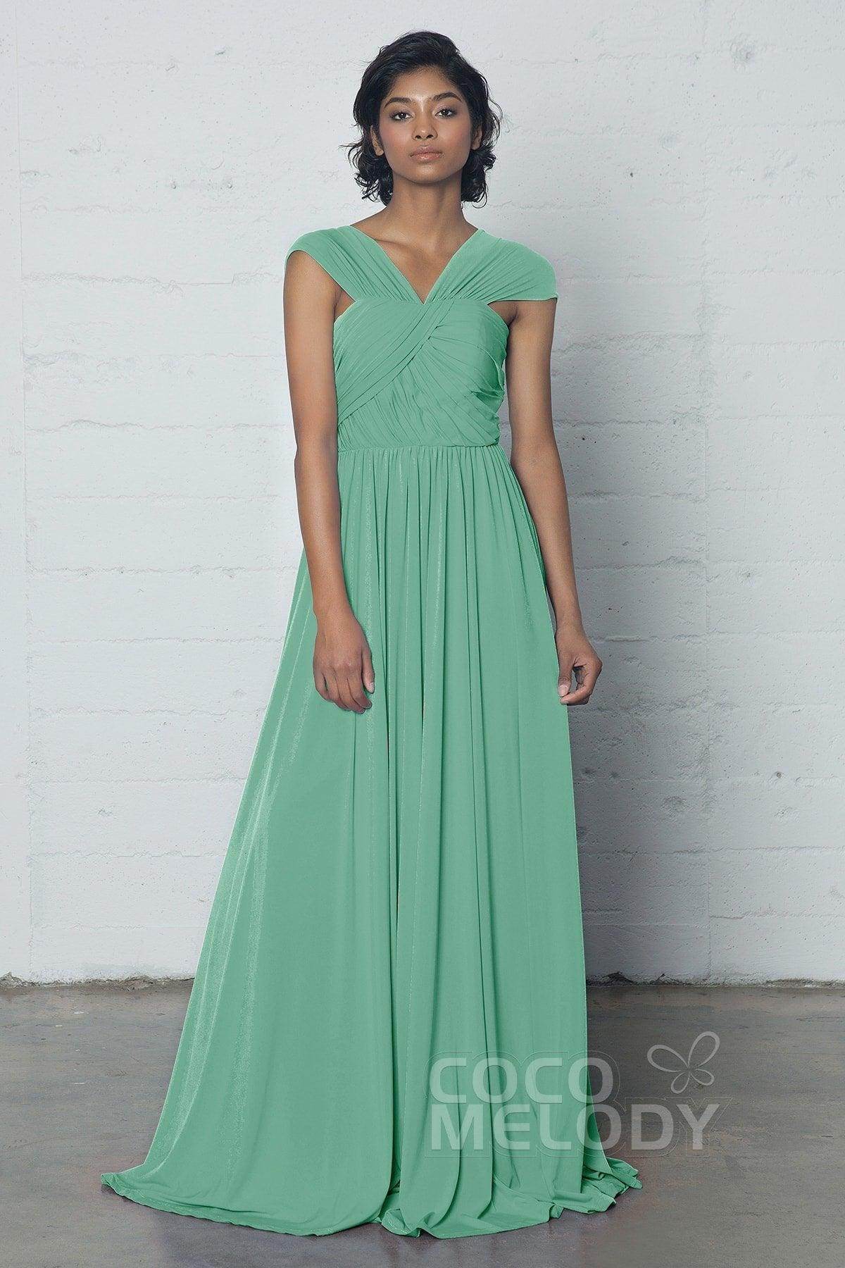 Sheath-Column Floor Length Knitted Fabric Dress COZF17017 - COCOMELODY