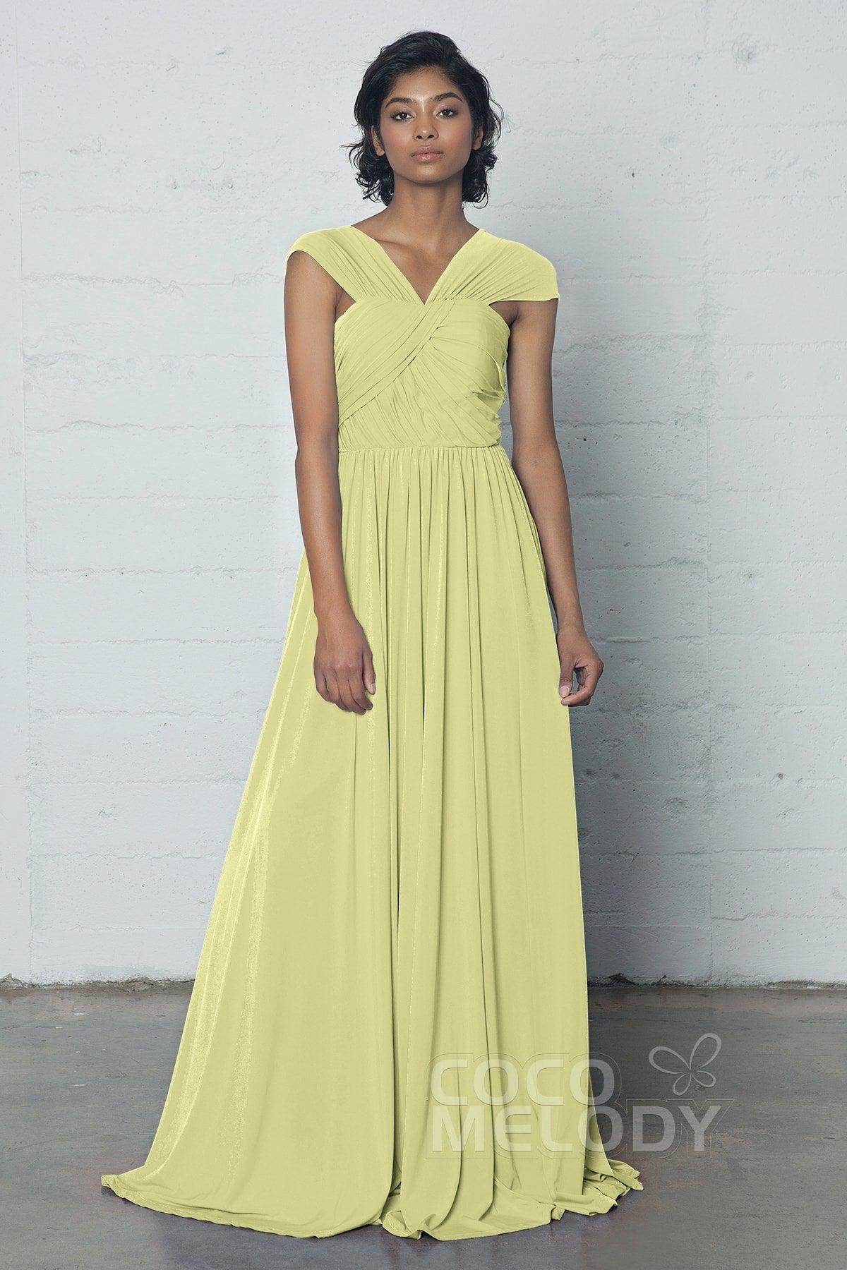 Sheath-Column Floor Length Knitted Fabric Dress COZF17017 - COCOMELODY