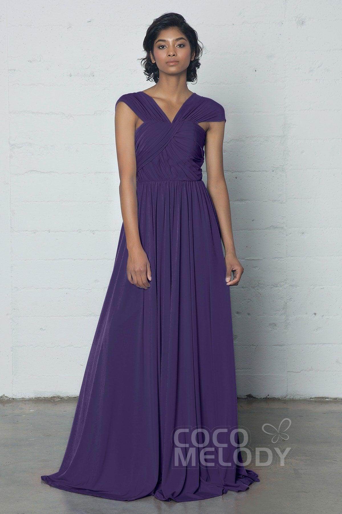 Sheath-Column Floor Length Knitted Fabric Dress COZF17017 - COCOMELODY