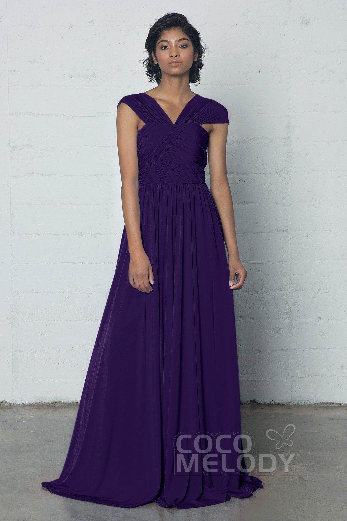 Sheath-Column Floor Length Knitted Fabric Dress COZF17017 - COCOMELODY