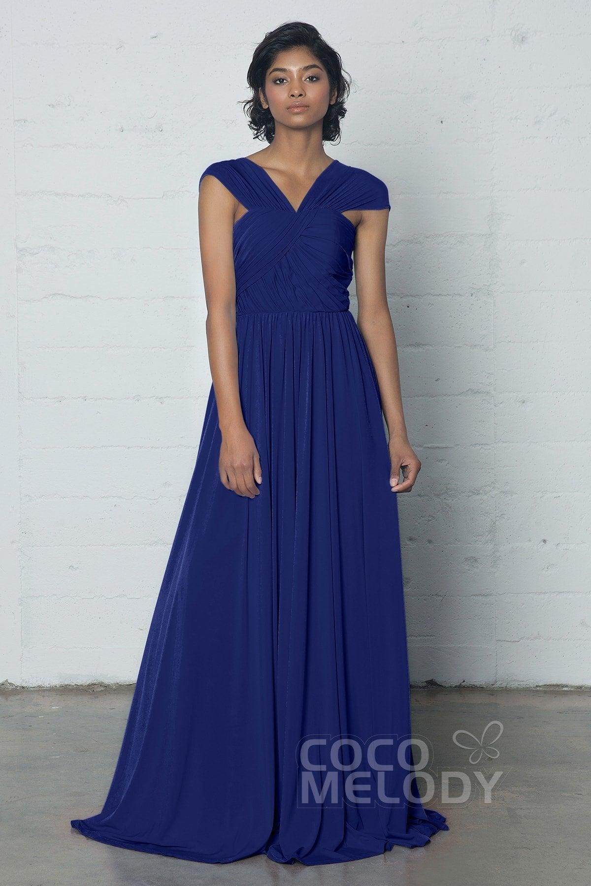 Sheath-Column Floor Length Knitted Fabric Dress COZF17017 - COCOMELODY