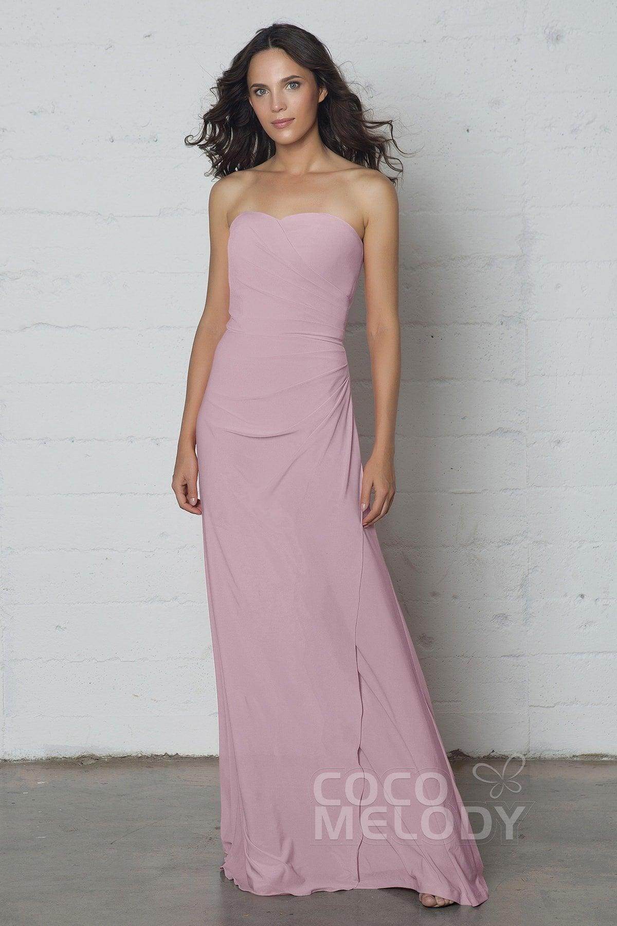 Sheath-Column Floor Length Knitted Fabric Dress COZF17018 - COCOMELODY
