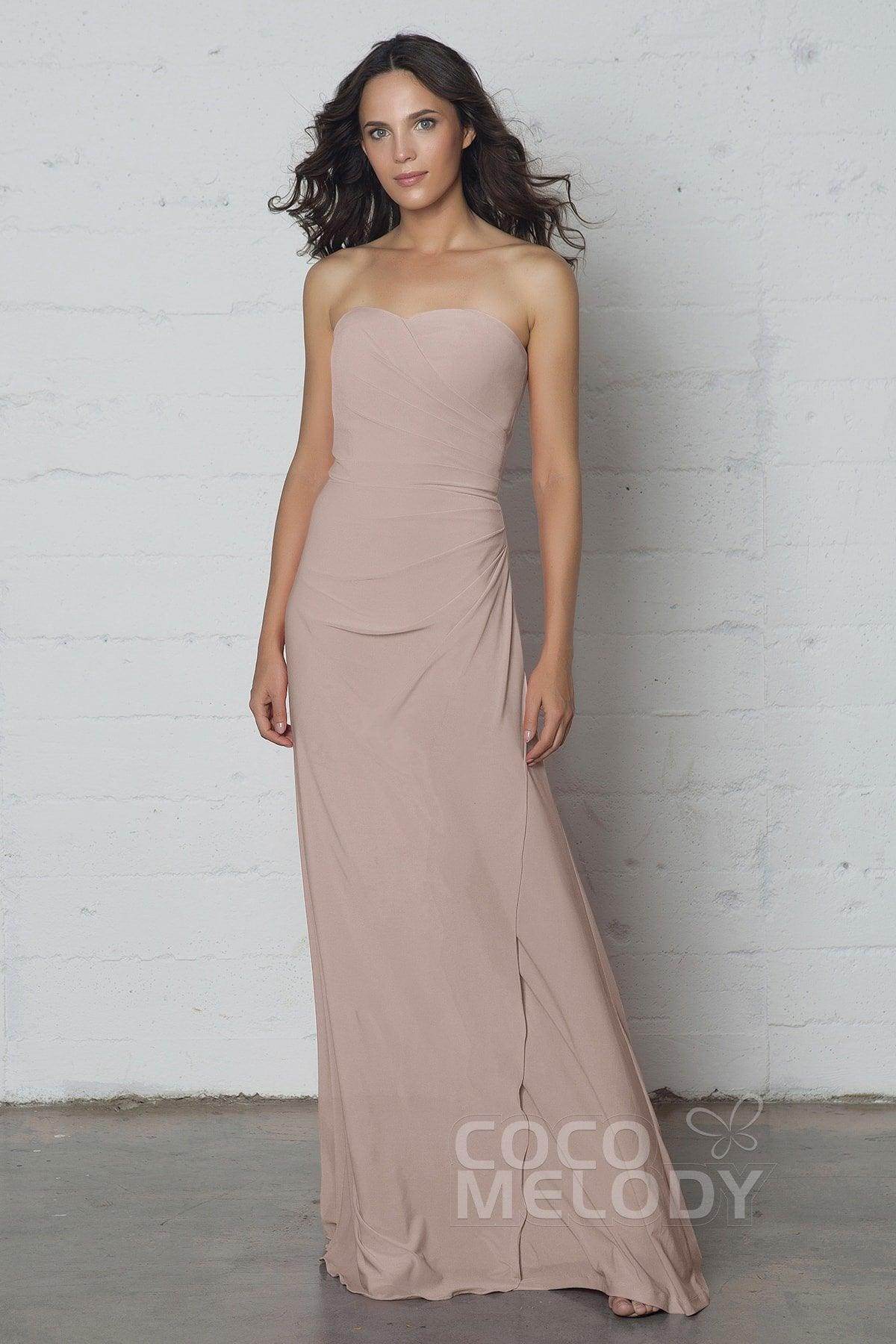 Sheath-Column Floor Length Knitted Fabric Dress COZF17018 - COCOMELODY