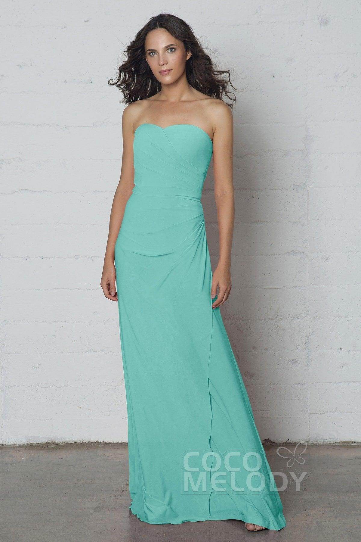 Sheath-Column Floor Length Knitted Fabric Dress COZF17018 - COCOMELODY