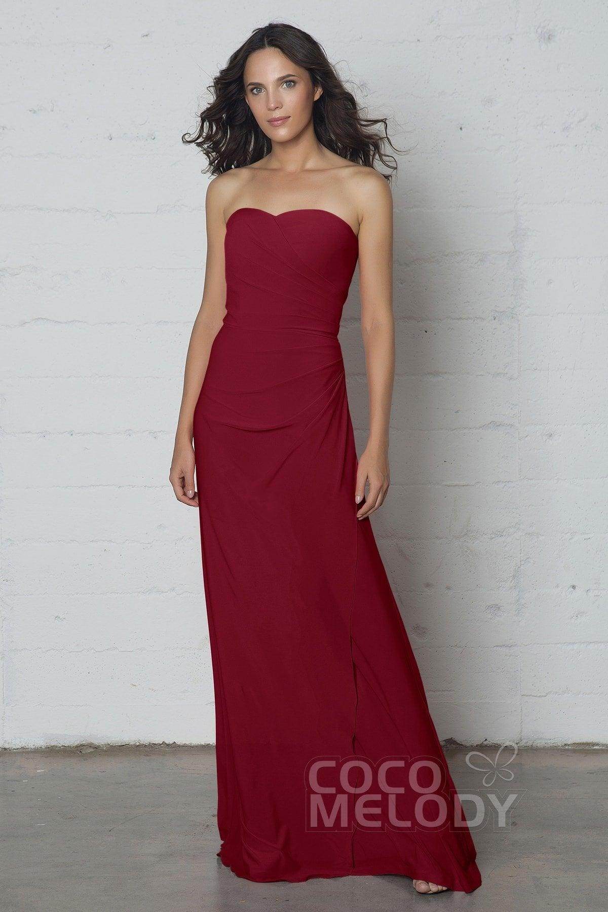 Sheath-Column Floor Length Knitted Fabric Dress COZF17018 - COCOMELODY