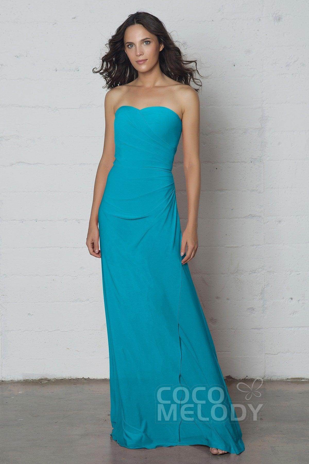 Sheath-Column Floor Length Knitted Fabric Dress COZF17018 - COCOMELODY