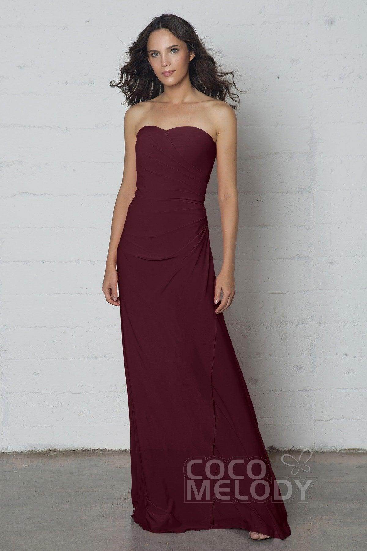 Sheath-Column Floor Length Knitted Fabric Dress COZF17018 - COCOMELODY