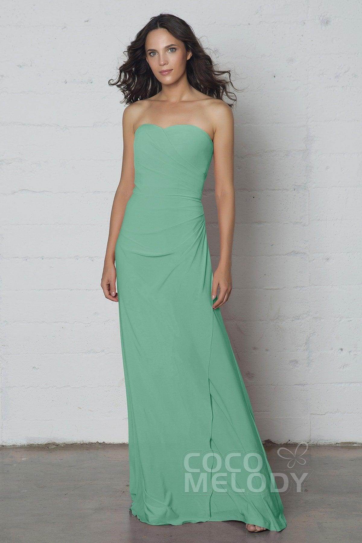 Sheath-Column Floor Length Knitted Fabric Dress COZF17018 - COCOMELODY