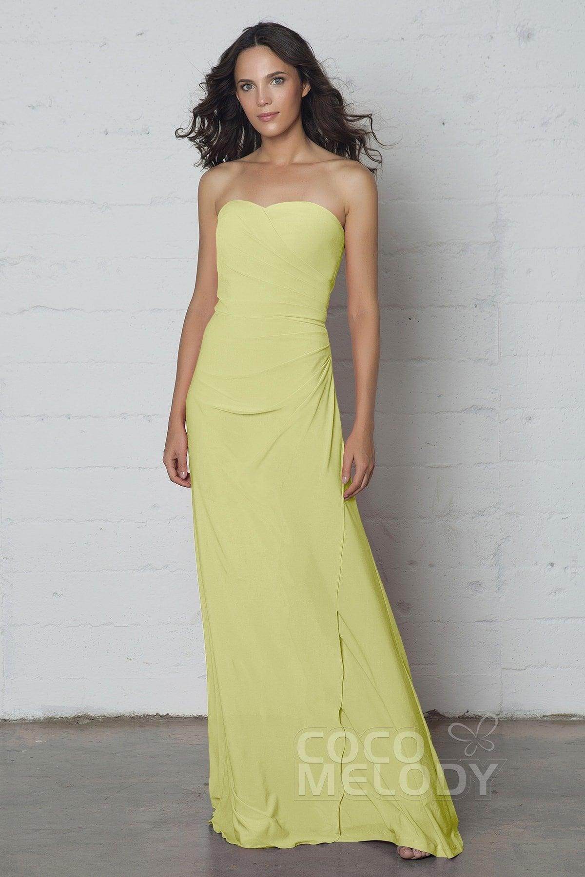 Sheath-Column Floor Length Knitted Fabric Dress COZF17018 - COCOMELODY