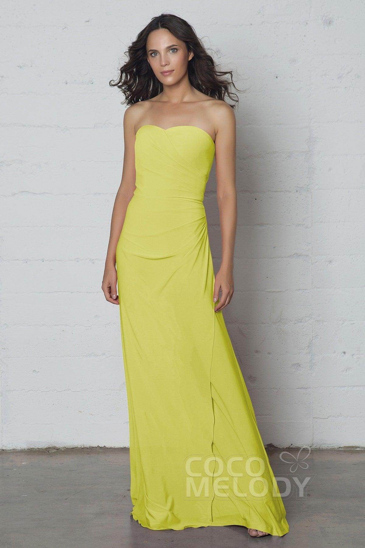 Sheath-Column Floor Length Knitted Fabric Dress COZF17018 - COCOMELODY