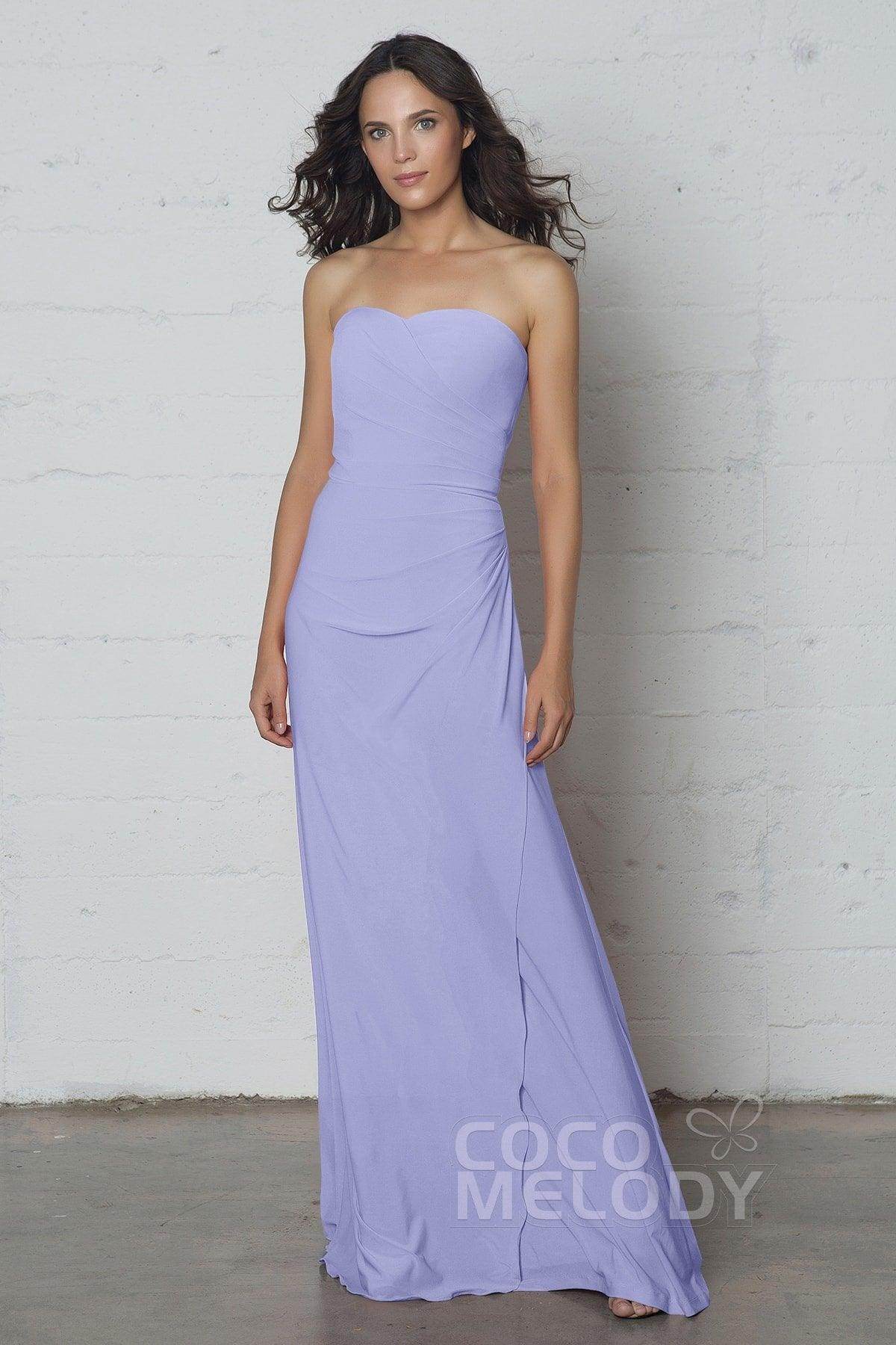 Sheath-Column Floor Length Knitted Fabric Dress COZF17018 - COCOMELODY