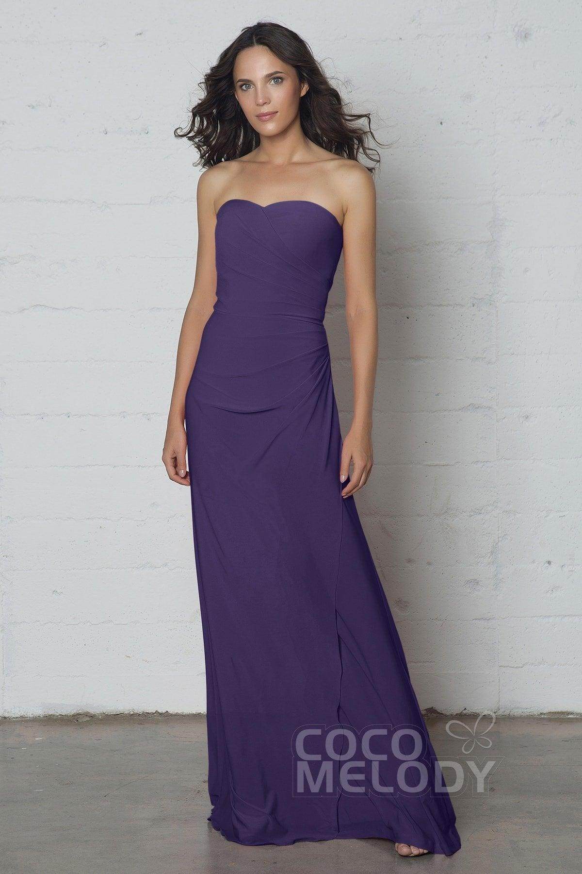Sheath-Column Floor Length Knitted Fabric Dress COZF17018 - COCOMELODY