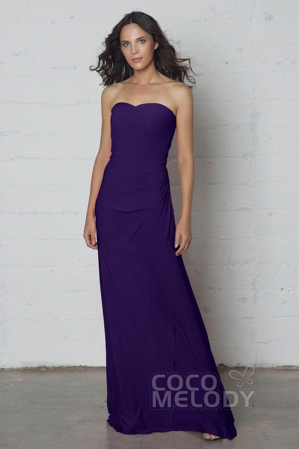 Sheath-Column Floor Length Knitted Fabric Dress COZF17018 - COCOMELODY