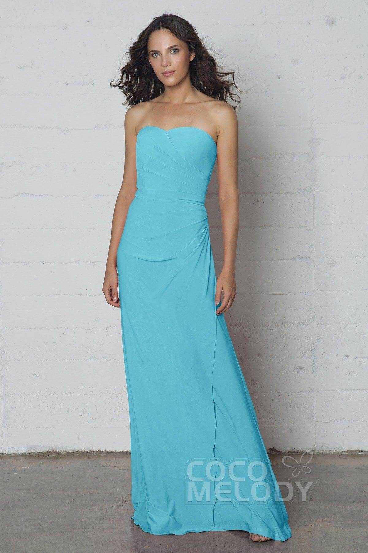 Sheath-Column Floor Length Knitted Fabric Dress COZF17018 - COCOMELODY