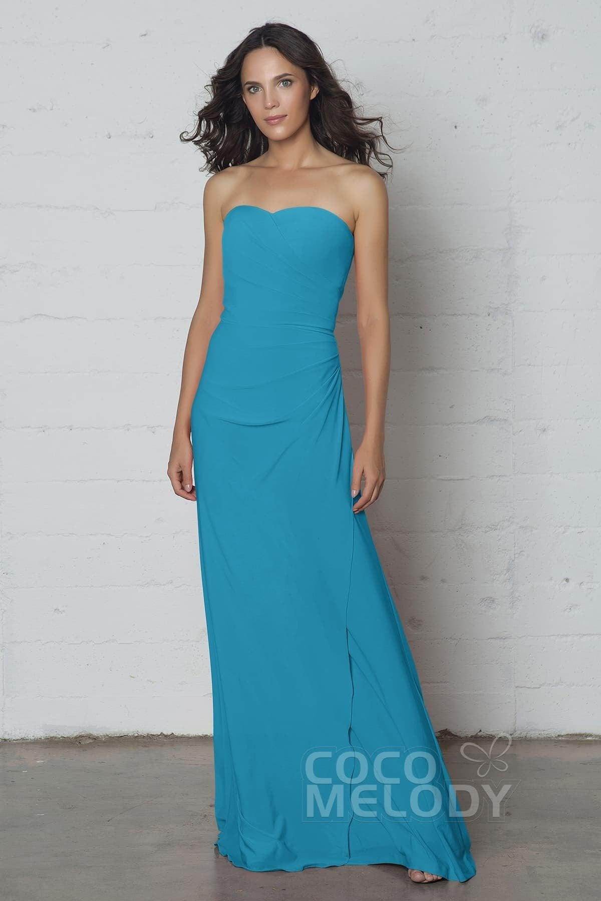 Sheath-Column Floor Length Knitted Fabric Dress COZF17018 - COCOMELODY
