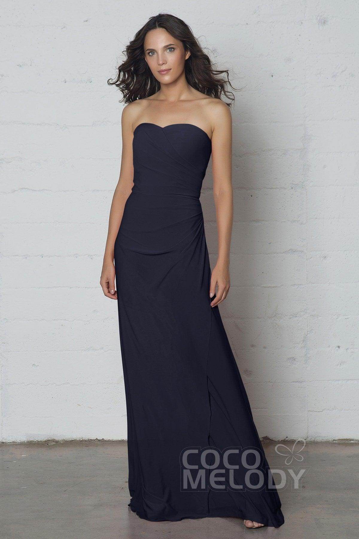 Sheath-Column Floor Length Knitted Fabric Dress COZF17018 - COCOMELODY
