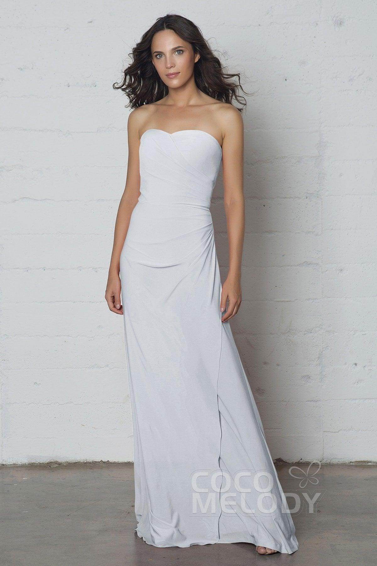 Sheath-Column Floor Length Knitted Fabric Dress COZF17018 - COCOMELODY