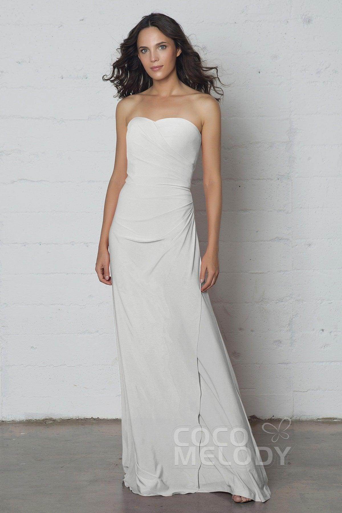 Sheath-Column Floor Length Knitted Fabric Dress COZF17018 - COCOMELODY