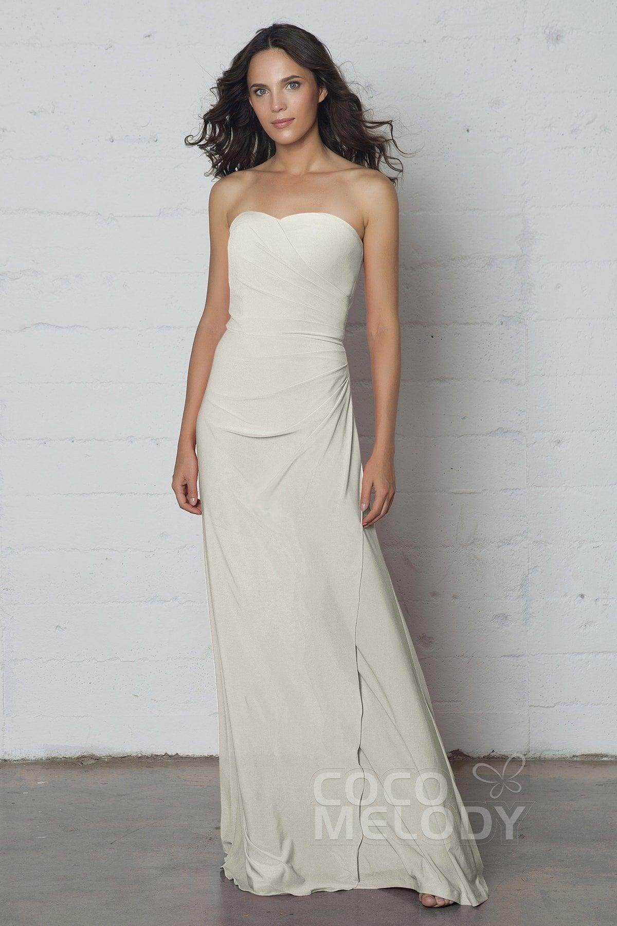 Sheath-Column Floor Length Knitted Fabric Dress COZF17018 - COCOMELODY